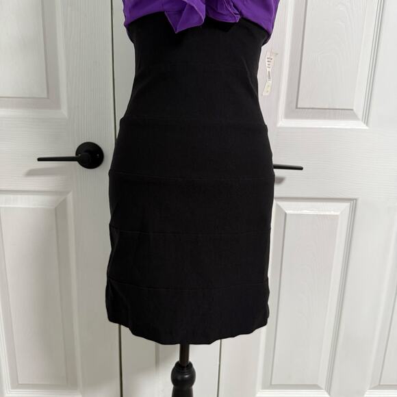 B. Smart New Black Purple Ruffle Halter Dress Size 7/8 - Picture 6 of 12